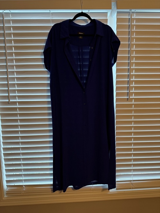 Dkny Dresses & Skirts - DKNY Deep Navy Short-Sleeve Shirt Dress